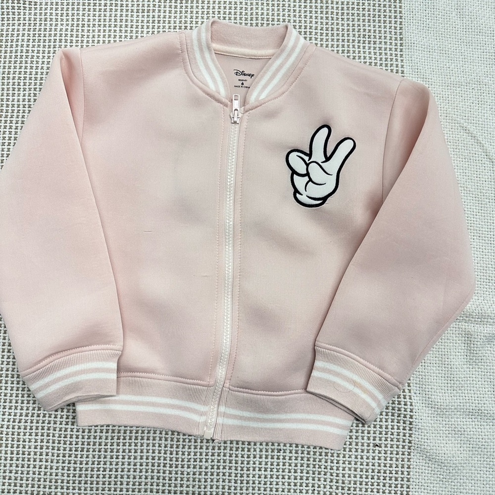 Disney Pink Kids Sweatshirt with Peace Sign